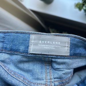 Everlane super soft straight leg jean light blue